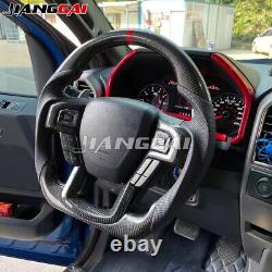 Carbon Fiber Steering Wheel Fit Ford F150 Raptor 15+ with CF Trim Heated