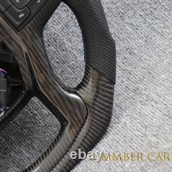 Carbon Fiber Steering Wheel Fit Silverado Suburban Tahoe WithHeated 2021-2024