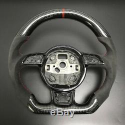 Carbon Fiber Steering Wheel For AUDI A3 8V A4 B8 A5 S3 S4 B8 8K S5 2014-2017