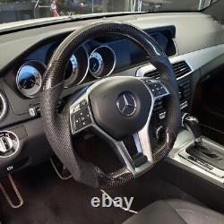 Carbon Fiber Steering Wheel For Benz AMG C63 W204 A45 AMG CLA45 2013-2014