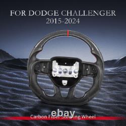Carbon Fiber Steering Wheel For Dodge Challenger Charger SRT Hellcat 2015-2023