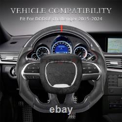 Carbon Fiber Steering Wheel For Dodge Challenger Charger SRT Hellcat 2015-2023