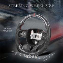 Carbon Fiber Steering Wheel For Dodge Challenger Charger SRT Hellcat 2015-2023