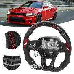 Carbon Fiber Steering Wheel LED for Dodge Challenger/Charger SRT HELLCAT 2015-20