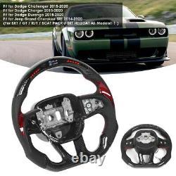 Carbon Fiber Steering Wheel LED for Dodge Challenger/Charger SRT HELLCAT 2015-20