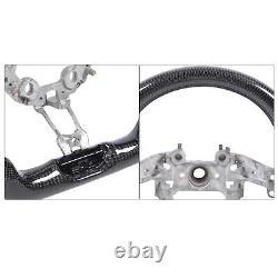 Carbon Fiber Steering Wheel Perforated Leather Flat Bottom For Kia Stinger 18-23