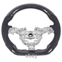 Carbon Fiber Steering Wheel Perforated Leather Flat Bottom For Kia Stinger 18-23