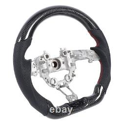 Carbon Fiber Steering Wheel Perforated Leather Flat Bottom For Kia Stinger 18-23