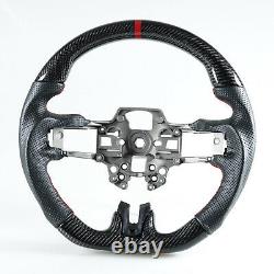 Carbon Fiber Steering Wheel Perforated Leather For Ford Mustang 2019-2020