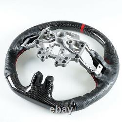 Carbon Fiber Steering Wheel Perforated Leather For Ford Mustang 2019-2020