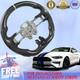 Carbon Fiber Steering Wheel Replacement For FORD MUSTANG GT WHITE/STRIPE 15-2022