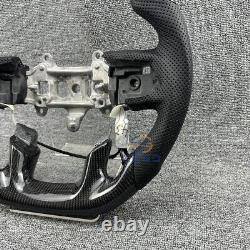 Carbon Fiber Steering Wheel Sliver Stripe withHeated Fit Dodge Ram Rebel 2019+