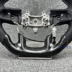 Carbon Fiber Steering Wheel Sliver Stripe withHeated Fit Dodge Ram Rebel 2019+