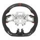 Carbon Fiber Steering Wheel Suede Red Stitching Fit For Mustang EcoBoost