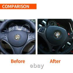Carbon Fiber Steering Wheel Trims Fit For BMW 1 3 series E87 E82 E88 E90 E92 E93