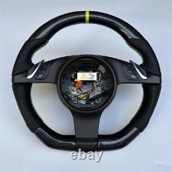 Carbon Fiber Steering Wheel fit for Porsche 2011-2015 Cayenne Panamera No Heated