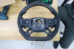 Carbon Fiber Steering Wheel fits for Defender 110 90 130 2020-2024 Nappa WithHeat