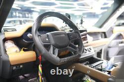 Carbon Fiber Steering Wheel fits for Defender 110 90 130 2020-2024 Nappa WithHeat