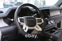Carbon Fiber Steering Wheel fits for Defender 110 90 130 2020-2024 Nappa WithHeat