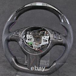 Carbon Fiber Steering Wheel for 01-06 BMW E46 M3+ with Cover (No Paddle Holes)