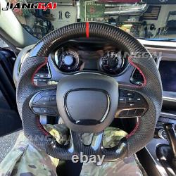 Carbon Fiber Steering Wheel for Dodge Challenger Hellcat SRT Jeep Grand Cherokee