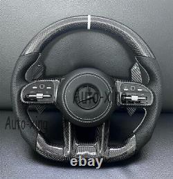 Carbon Fiber Steering Wheel for Mercedes-Benz AMG C43 G500 E300 S63 G Old to New