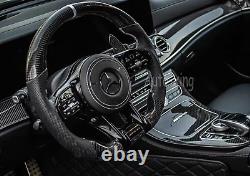 Carbon Fiber Steering Wheel for Mercedes-Benz AMG C43 G500 E300 S63 G Old to New