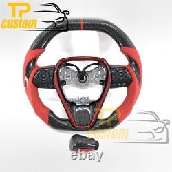 Carbon Fiber Steering Wheel for Toyota Camry 2018-2023 with shifter Knob TRD XSE