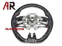 Carbon Fiber Steering Wheel with Leather for 2015-2017 Mustang EcoBoost 5.0 GT