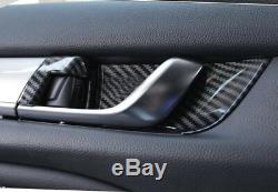 Carbon Fiber Style Inner Door Handle Bowl Cover trim For Honda Accord 2018 2019