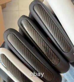 Carbon Fiber White Yoke Leather Steering Wheel for Tesla Model 3/Y with Heated