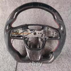 Carbon Fiber black Alcantara LED Steering Wheel For Honda Civic 2016 2017-2021