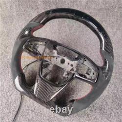 Carbon Fiber black Alcantara LED Steering Wheel For Honda Civic 2016 2017-2021