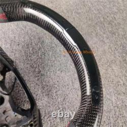 Carbon Fiber black Alcantara LED Steering Wheel For Honda Civic 2016 2017-2021