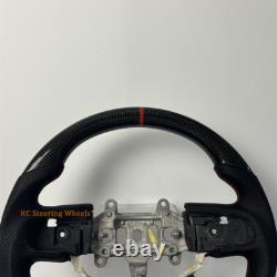 Carbon Fiber black Leather Steering Wheel For 2019 -2023 Dodge RAM Replacement