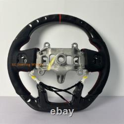 Carbon Fiber black Leather Steering Wheel For 2019 -2023 Dodge RAM Replacement