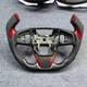 Carbon Fiber black leather Steering Wheel For 2016-2021 Honda Civic 10th GEN