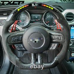 Carbon Fiber with LED Steering Wheel Racing Parts for Ford Mustang