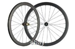 Carbon Road Bike Disc Brake Wheelset Tubeless Wheels Clincher 30-60mm Thru-axle