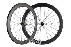 Carbon Road Bike Disc Brake Wheelset Tubeless Wheels Clincher 30-60mm Thru-axle