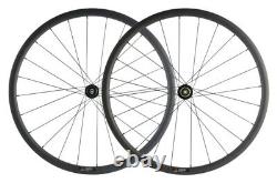 Carbon Road Bike Disc Brake Wheelset Tubeless Wheels Clincher 30-60mm Thru-axle