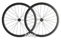 Carbon Road Bike Disc Brake Wheelset Tubeless Wheels Clincher 30-60mm Thru-axle