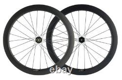 Carbon Road Bike Disc Brake Wheelset Tubeless Wheels Clincher 30-60mm Thru-axle