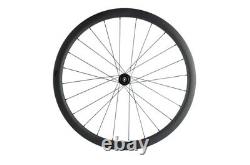 Carbon Road Bike Disc Brake Wheelset Tubeless Wheels Clincher 30-60mm Thru-axle