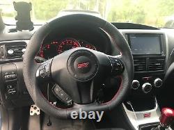 Carbon Steering Wheel D Shape For SUBARU WRX STI IMPREZA FORESTER 2008-2014
