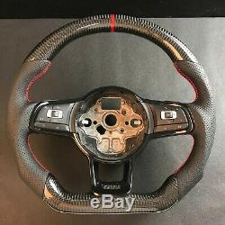 Carbon Steering Wheel For FIT VW Golf 7 GTI R MK7 Jetta Passat CC Polo Scirocco