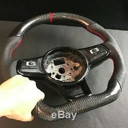 Carbon Steering Wheel For FIT VW Golf 7 GTI R MK7 Jetta Passat CC Polo Scirocco