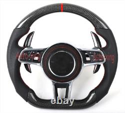 Carbon fiber Flat Steering Wheel for Porsche Mancan Panamera Cayenne 911 718 991