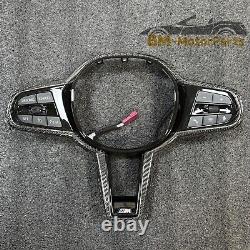 Carbon fiber Steering Wheel Trim For BMW G87 G80/81/82 F90 F91 G30 G31 WithButton