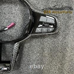 Carbon fiber Steering Wheel Trim For BMW G87 G80/81/82 F90 F91 G30 G31 WithButton